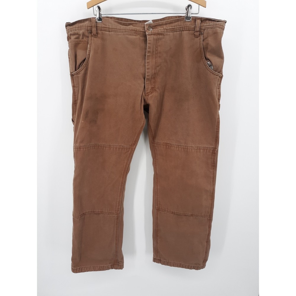 Polar King flannel lined brown carpenter pants men's size 42x30